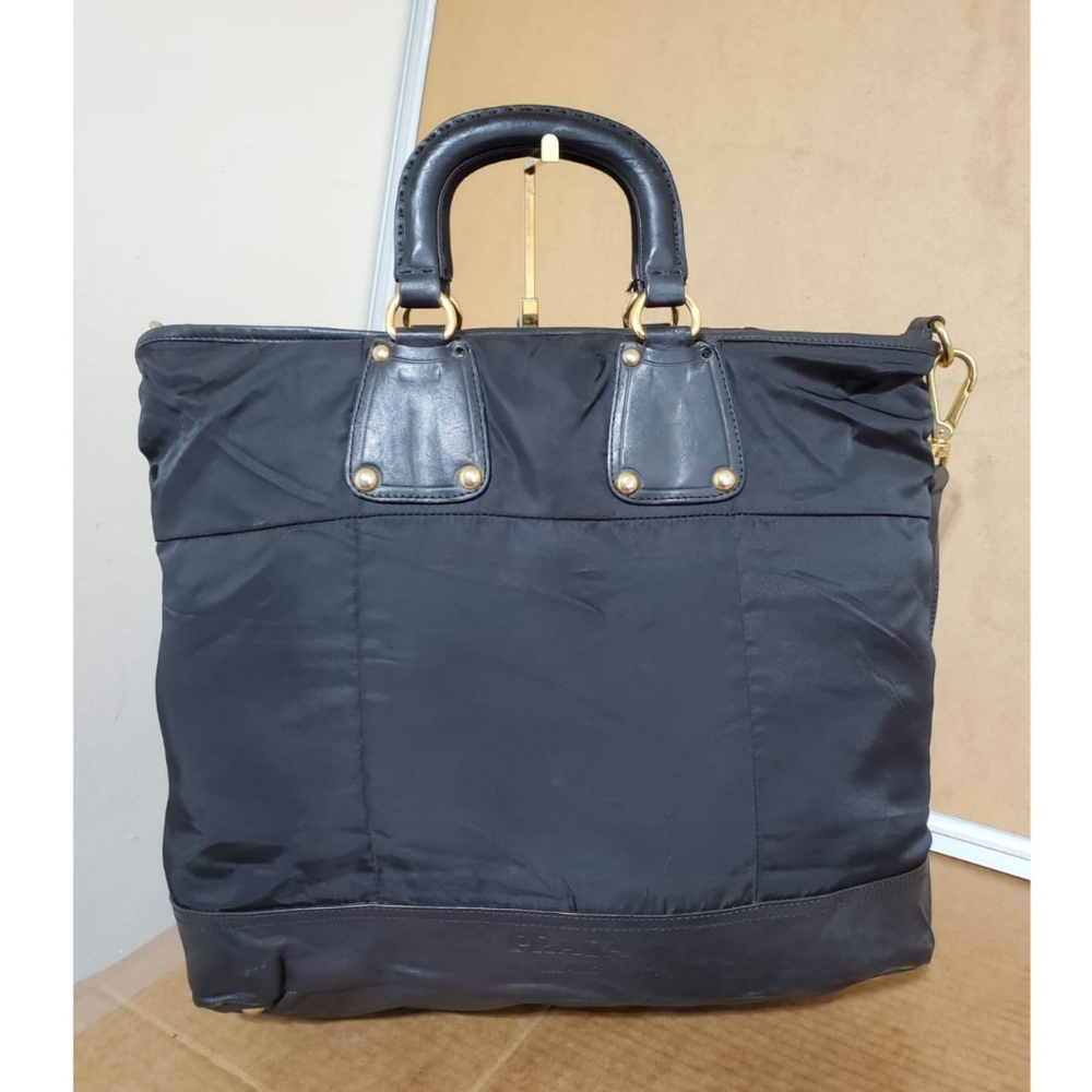 Authentic PRADA Tessuto Nylon and Leather Tote Bag